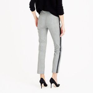 JCrew Martie pant with tux stripe, glen plaid,  4